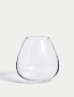 Malá skleněná váza ve tvaru slzy