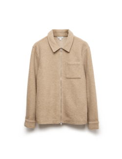 Wool Blend Zip up Fleece Jacket