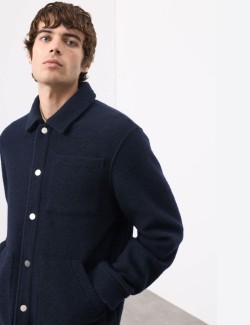 Flísová bunda ze směsi vlny se 3 kapsami