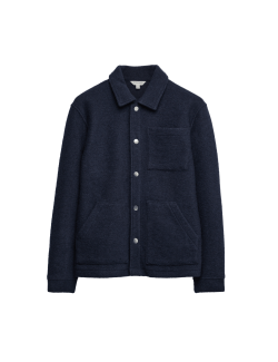 Flísová bunda ze směsi vlny se 3 kapsami