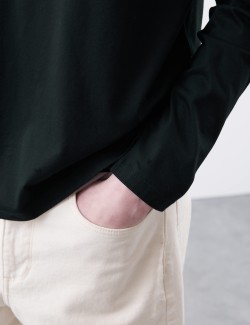 Tričko z čisté bavlny Supima® s dlouhým rukávem