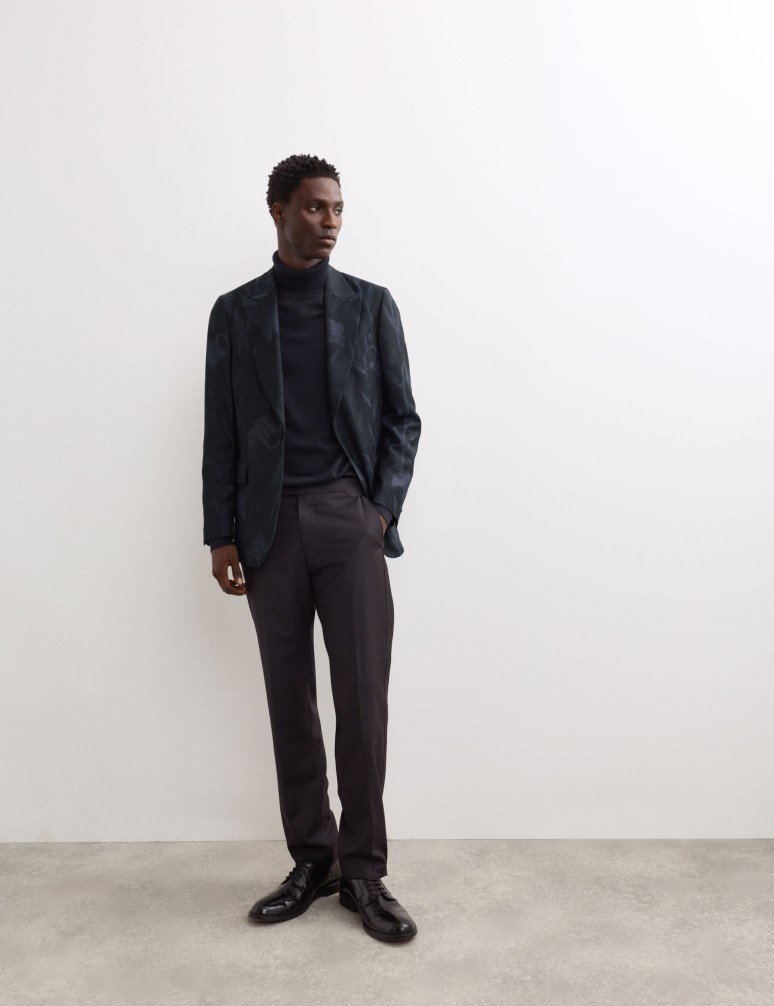 Extra Fine Merino Roll Neck Jumper with Silk