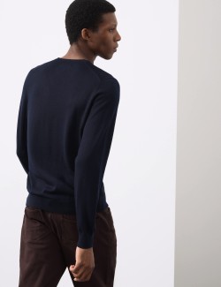 Pure Extra Fine Merino Wool V-Neck Jumper