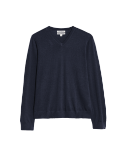 Pure Extra Fine Merino Wool V-Neck Jumper