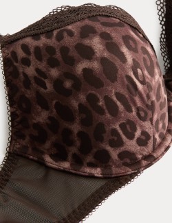 Jasmine Lace Wired Printed Plunge Bra