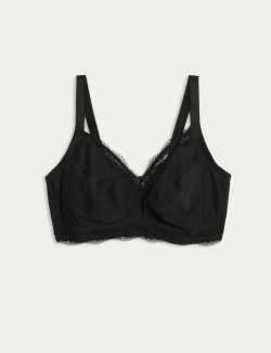 Jasmine Lace Trim Non Wired Bralette F+