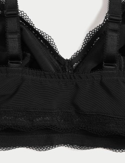 Jasmine Lace Trim Non Wired Bralette F+