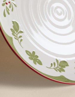 Talíř s motivem zimního listí