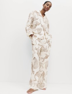 Pure Cotton Animal Print Pyjama Bottoms