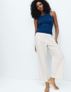 Pruhované pyžamové kalhoty z čisté bavlny, 2 ks v balení