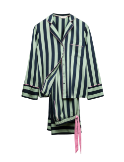 Striped Revere Wide Leg Pyjama Set