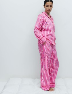 Vánoční pyžamový set z čisté bavlny s motivem lízátka