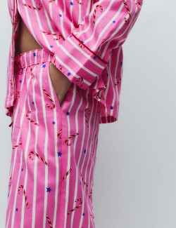 Vánoční pyžamový set z čisté bavlny s motivem lízátka