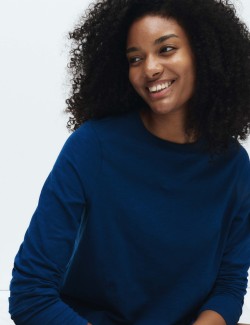 Pyžamové topy z čisté bavlny s dlouhými rukávy, 2 ks