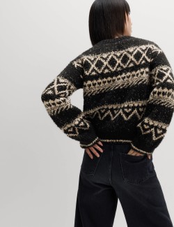 Svetr s kulatým výstřihem Fair Isle z buklé