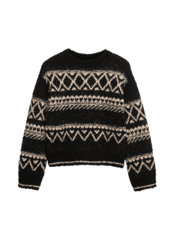 Svetr s kulatým výstřihem Fair Isle z buklé