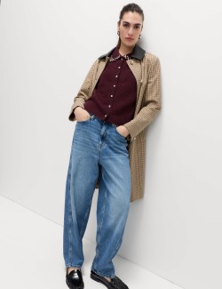 Zdobený zkrácený kardigan s vlnou