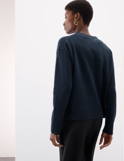 Kardigan z čistého kašmíru s výstřihem do V a knoflíky vepředu