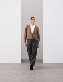 Kardigan z čistého kašmíru s výstřihem do V