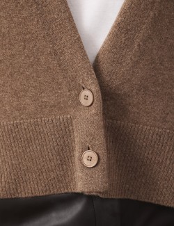 Kardigan z čistého kašmíru s výstřihem do V