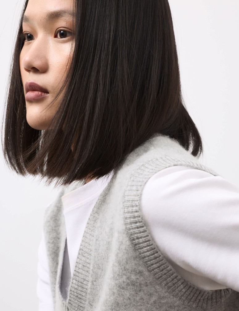 Tabard ze směsi vlny a kašmíru s česanou úpravou