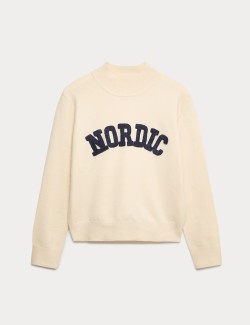 Svetr se stojáčkem s nápisem