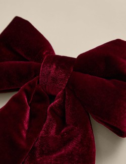 Sametová ozdoba na stromeček s mašlí