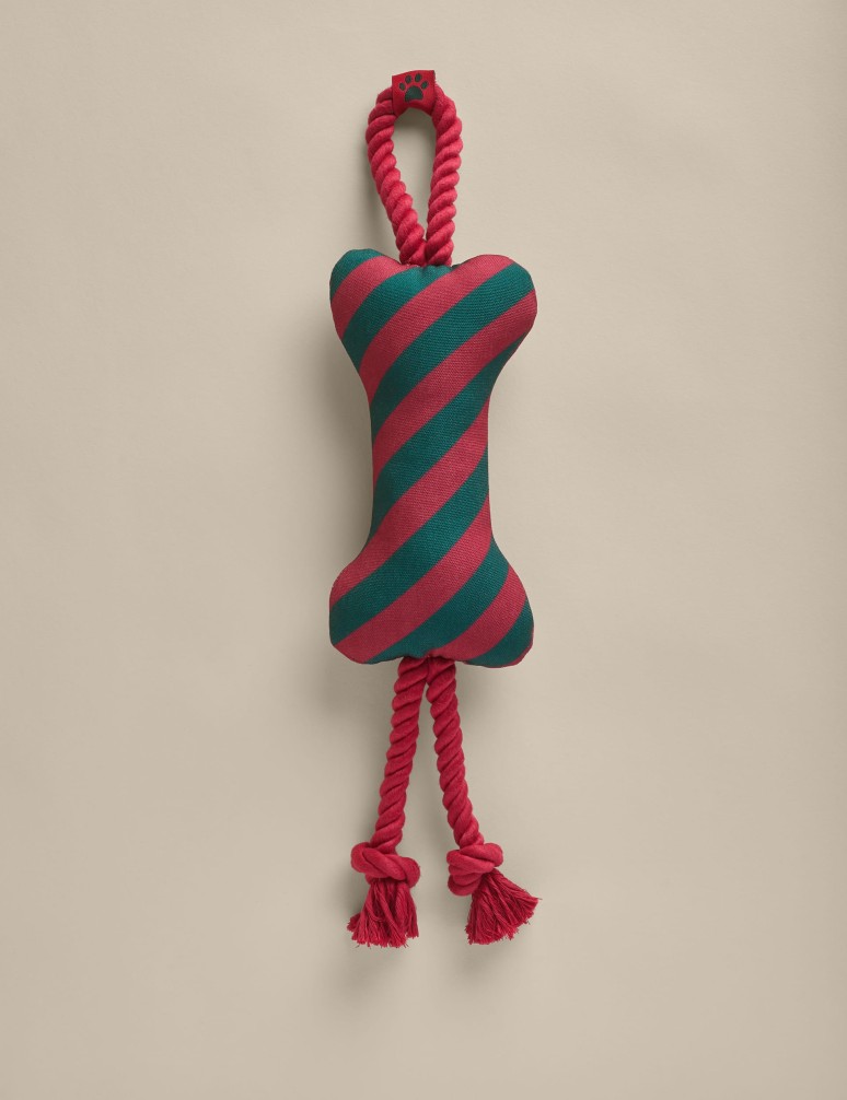 Striped Bone Dog Toy