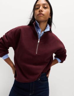 Flísová mikina se zipem u krku