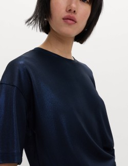 Metalické třpytivé tričko