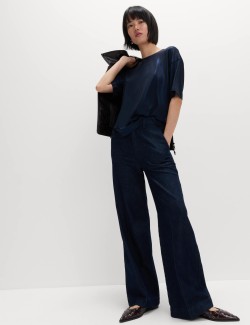 Metalické třpytivé tričko