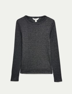 Cotton Rich Sparkly Ribbed Top