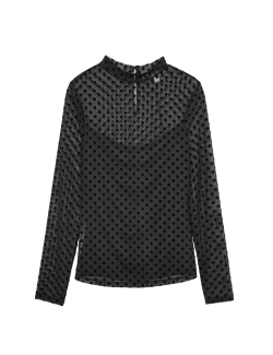 Přiléhavý top z česané síťoviny