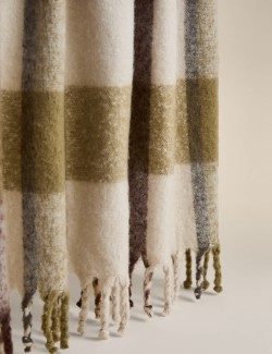 Károvaný přehoz z umělého mohéru