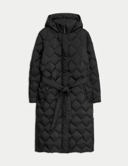 Prošívaný kabát s peřím a prachovým peřím, s cik-cak vzorem