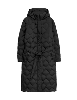 Prošívaný kabát s peřím a prachovým peřím, s cik-cak vzorem