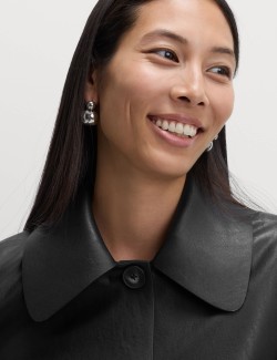 Faux Leather Lightweight Jacket