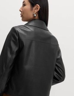 Faux Leather Lightweight Jacket
