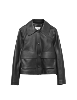 Faux Leather Lightweight Jacket