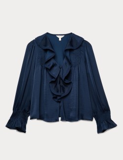 Halenka s volánkem a výstřihem do V