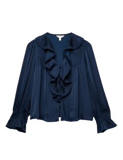 Halenka s volánkem a výstřihem do V