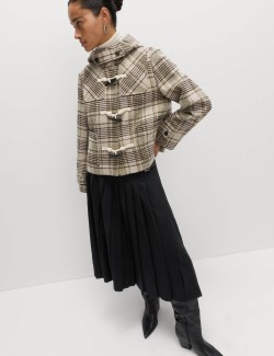 Plisovaná maxi sukně s rozparkem na straně