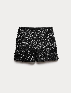 Sequin High Waisted Shorts