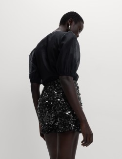 Sequin High Waisted Shorts