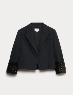 Sequin Cropped Blazer