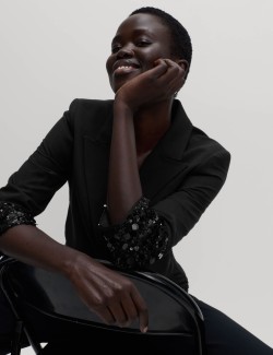 Sequin Cropped Blazer