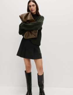 Kostkovaná plisovaná mini sukně