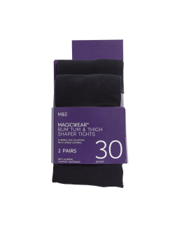 2pk 30 Denier Magicwear™ Opaque Tights