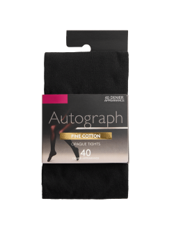 40 Denier Fine Cotton Opaque Tights