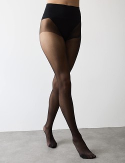 Sada 2 párů bezešvých punčoch odolných proti zatrhávání, 10 DEN